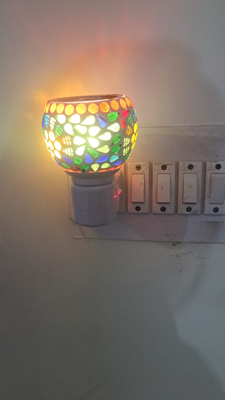 Mosaic Glass Aroma Electric Lamp | Night Light & Fragrance Diffuser